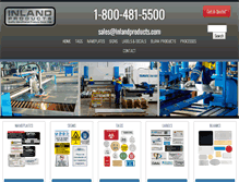 Tablet Screenshot of inlandproducts.com
